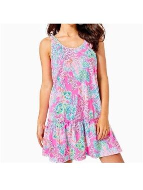 Lilly Pulitzer Small Patsi Romper All Together Now & Skyelar tank dress EUC